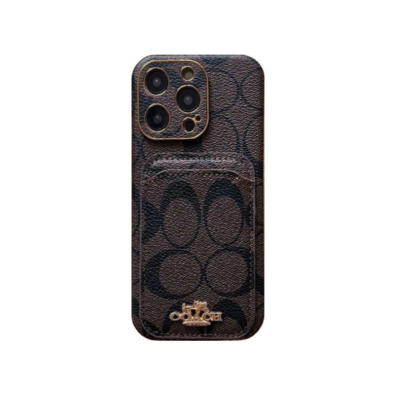 Klassisk iPhone-etui med kortholder kaffe -KB241651