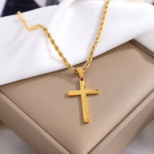 Minimal Gold Cross Necklace