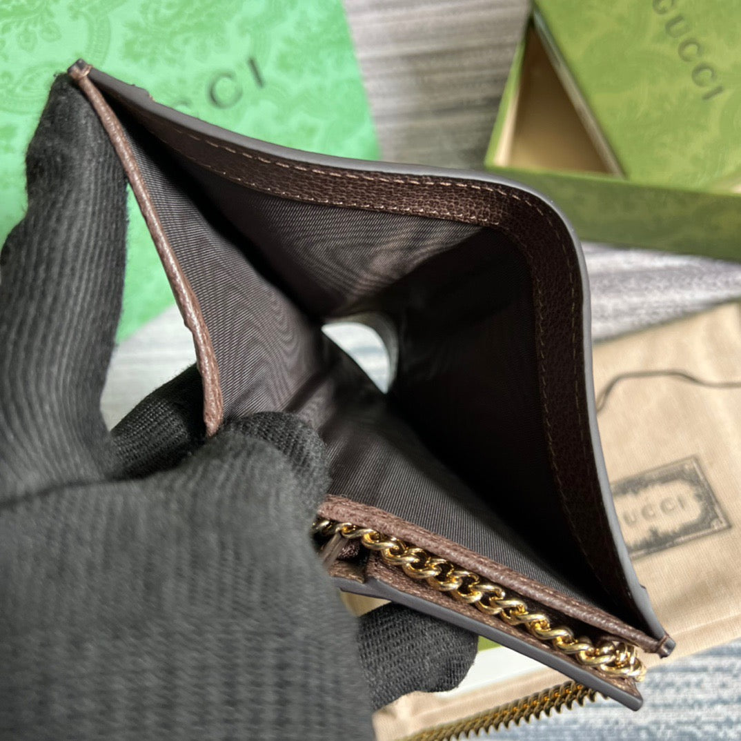 オフィディア GG カード ケース ウォレット シュプリーム キャンバス ベージュ 女性用 4.3インチ/11cm 523155 96IWG 8745