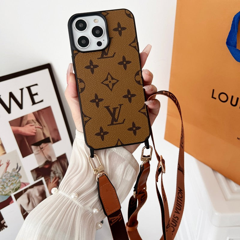 Cás iPhone Só Crossbody Brown