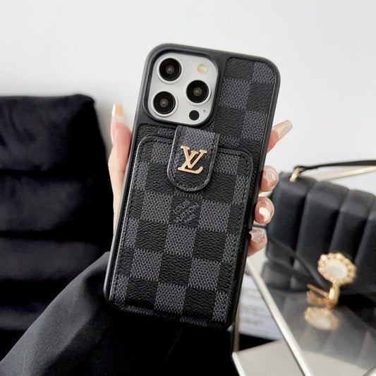 حافظة iPhone فاخرة باللون الأسود & باللون الأبيض