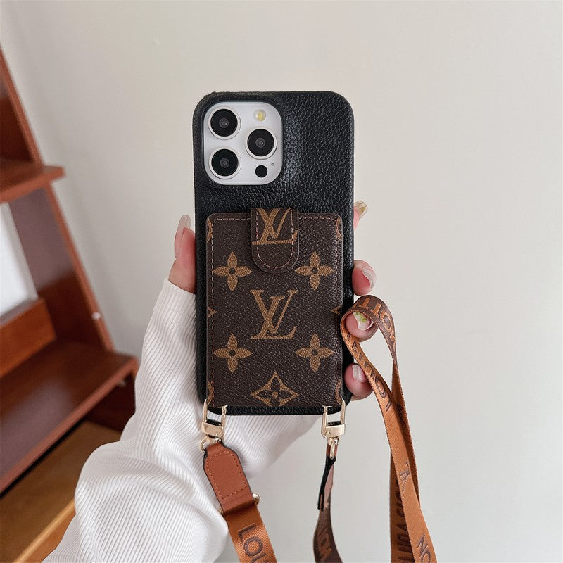 Ylellinen korttilaukku Crossbody Chain iPhone-kotelo