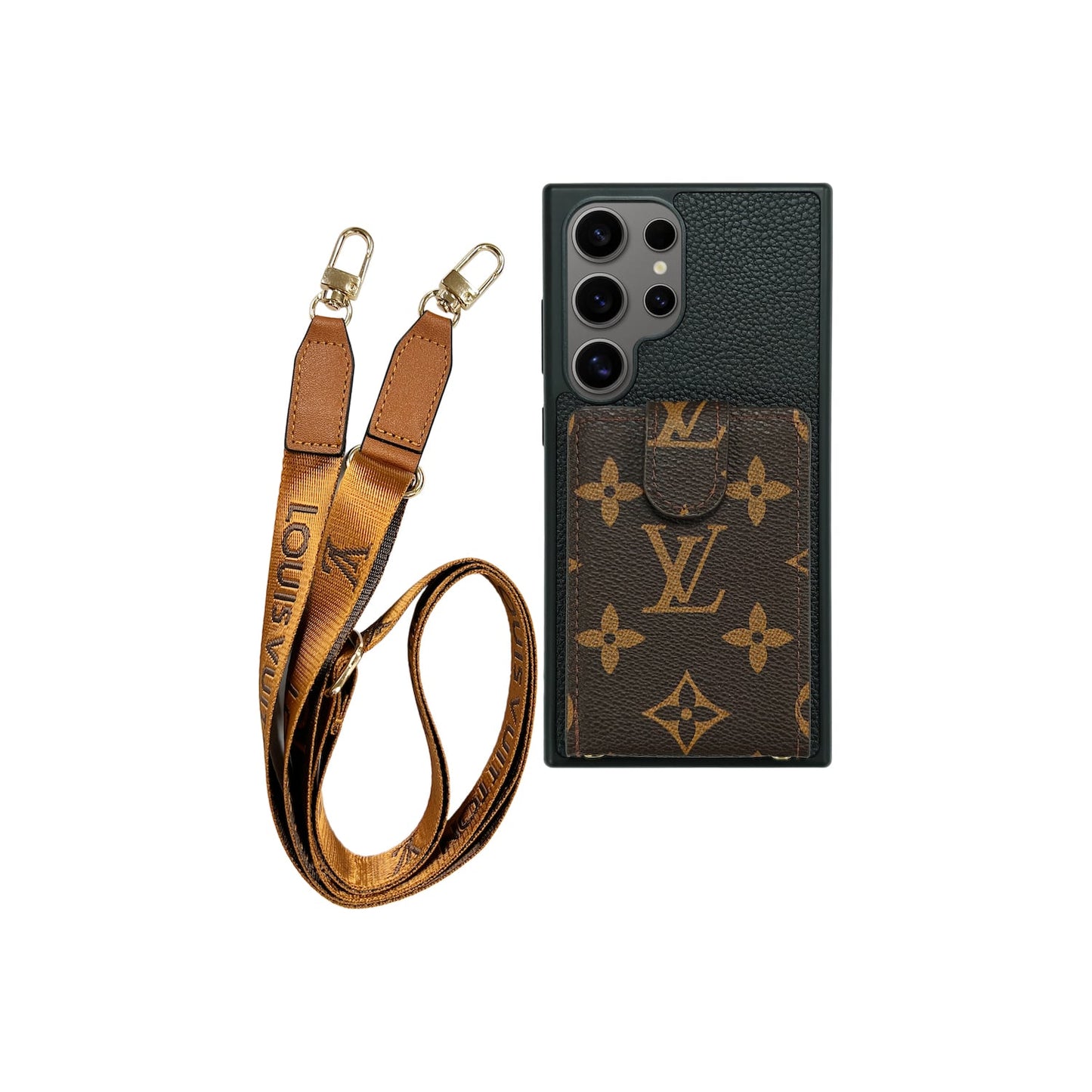 Kaarthouder x Lanyard handtekening tweekleurige bruine behuizing | Samsung