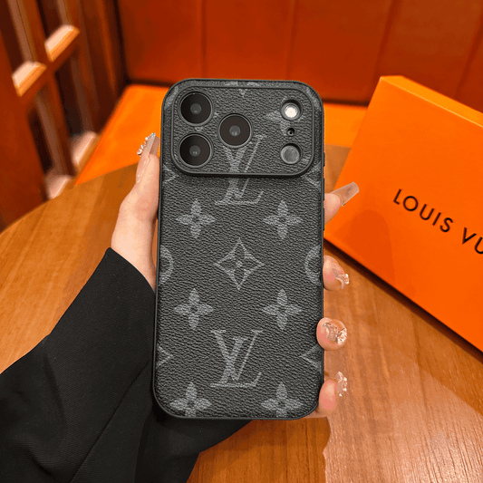 Premium Patterned Leather Protective Case for iPhone – Slide Camera Cover Design