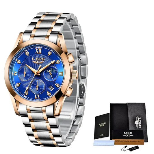 Shark & Sapphire Golden Radiance Luxury Women's Watch