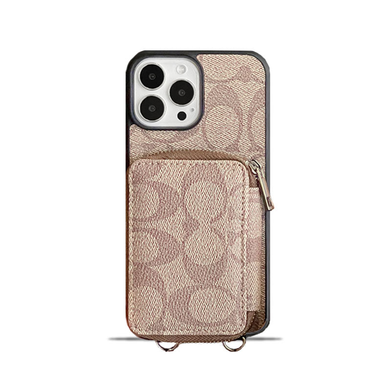 Cás iPhone Clasaiceach Le Sparán Caife-LQB241412