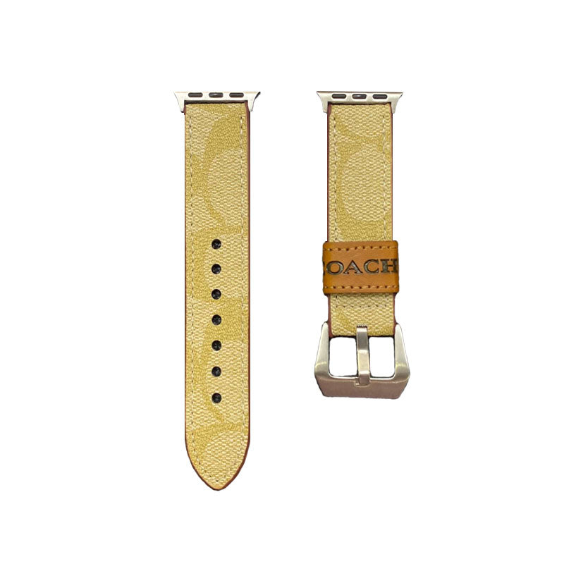 Cóiste Leathar Apple Watch Band Caife-YHK244221710