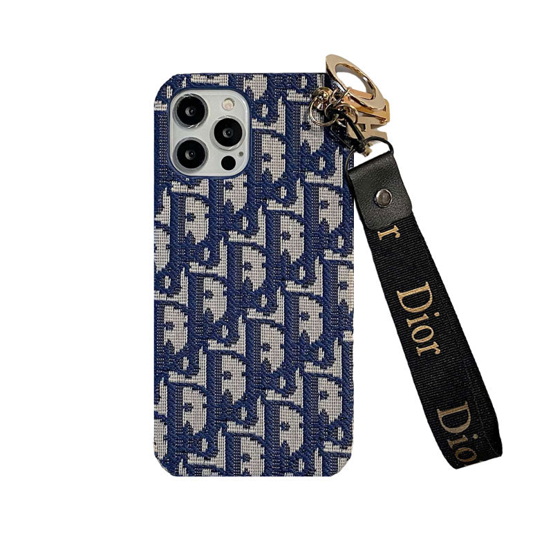 Custodia alla moda per iPhone con cinturino Black-GS240315