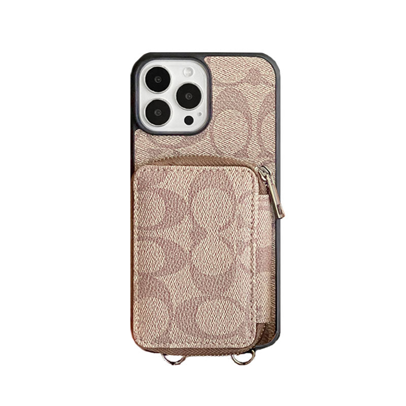 Cás iPhone Clasaiceach Le Sparán Caife-LQB241412
