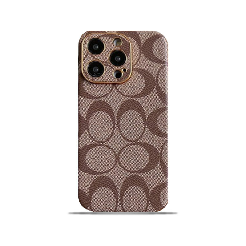 Klasické pouzdro na iPhone kožené světlé obočí -QBK240513