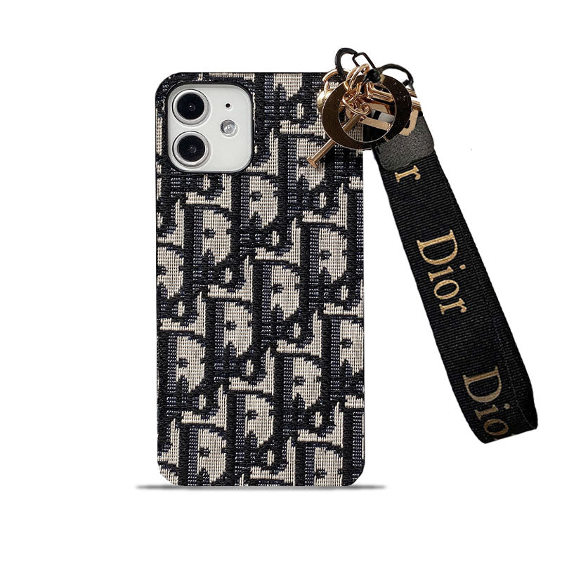 Custodia alla moda per iPhone con cinturino Black-GS240315