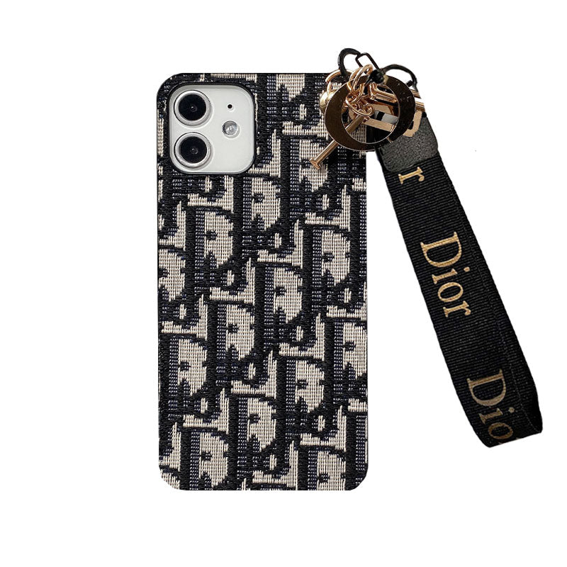 Custodia alla moda per iPhone con cinturino Black-GS240315