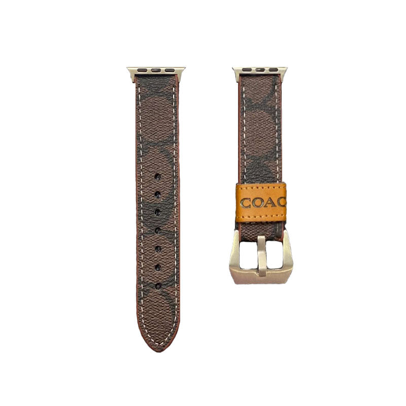 Cóiste Leathar Apple Watch Band Caife-YHK244221710