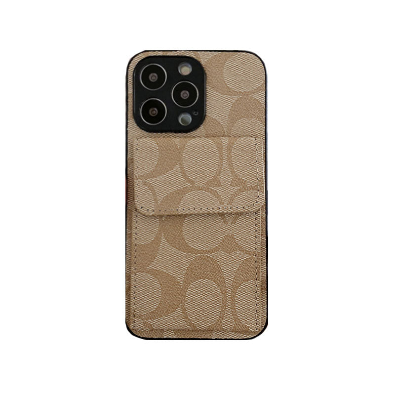 Klasické pouzdro na iPhone s peněženkou černé-HP240513
