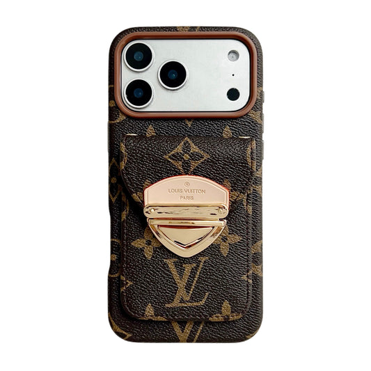Funda cruzada de lujo para iPhone con bolsillo para tarjetas & Correa desmontable
