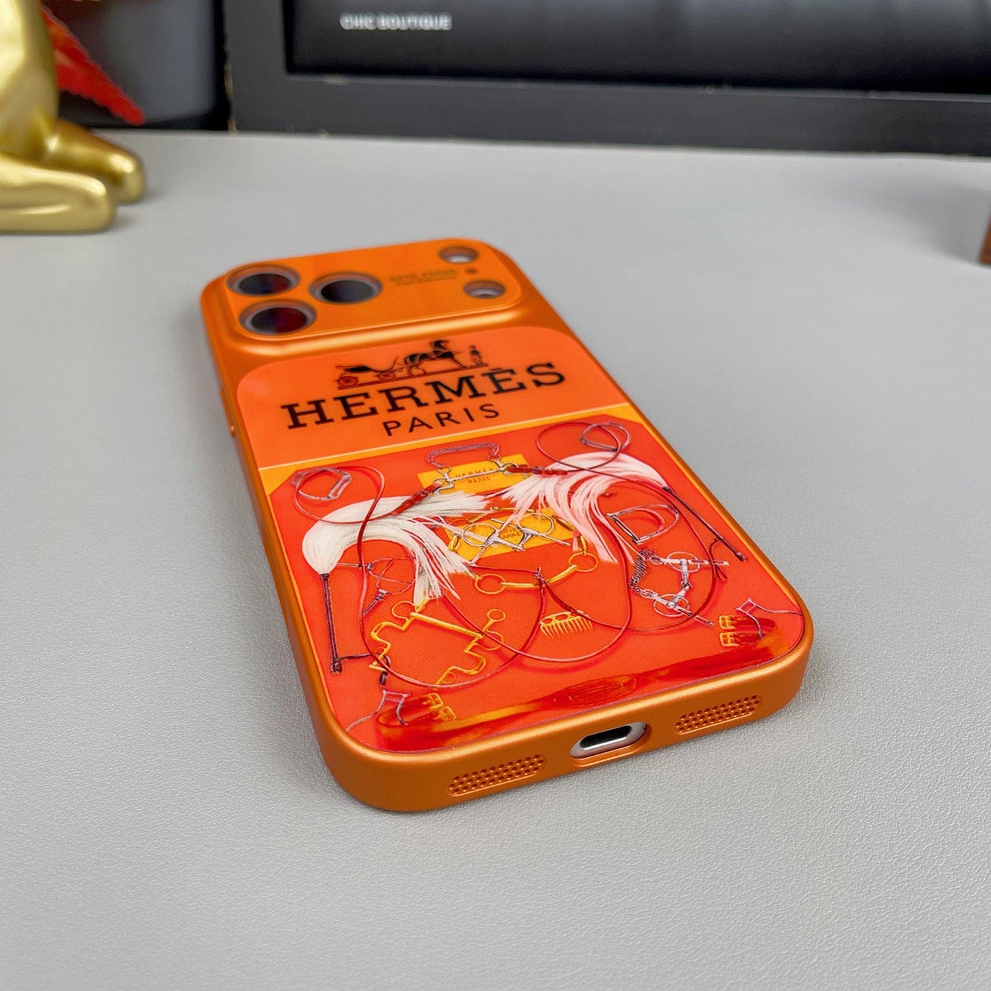 H Luxury Orange Series iPhone Case