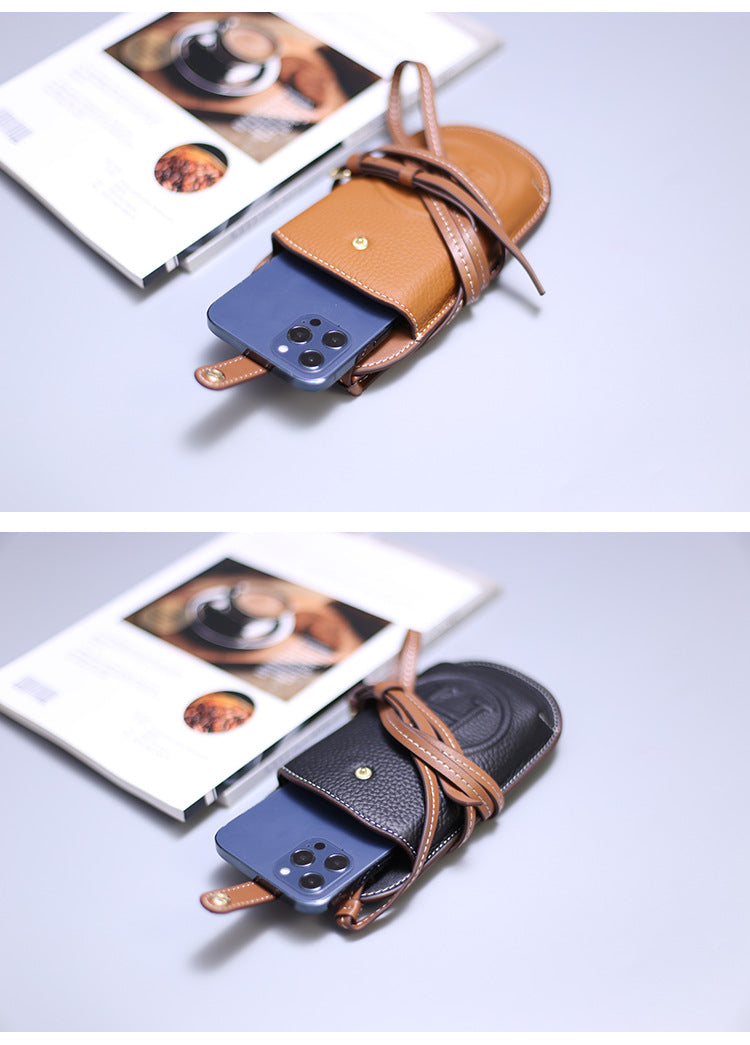 Minimal Leather Phone Bag — Carry Light, Move Free
