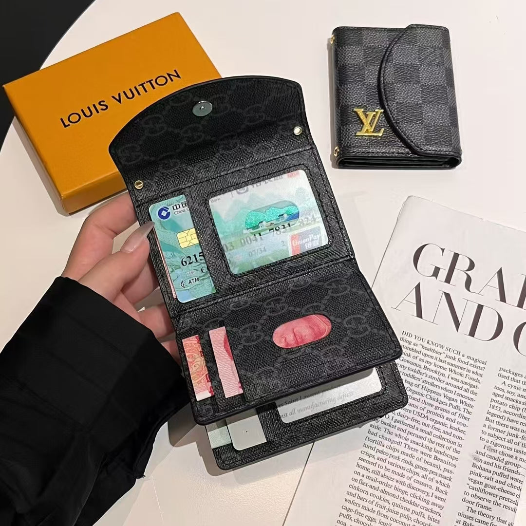 Luxe Lou & GG-geïnspireerde collectie compacte portemonnees met monogram