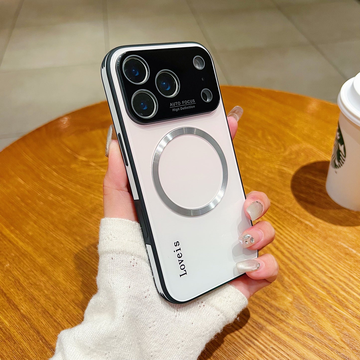 MagSafe 자석 그라데이션 휴대폰 케이스(렌즈 보호 포함)