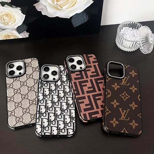 Funda para iPhone con borde Luxe Fabric Sparkle