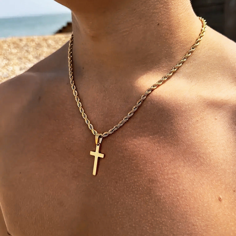 Minimal Gold Cross Necklace
