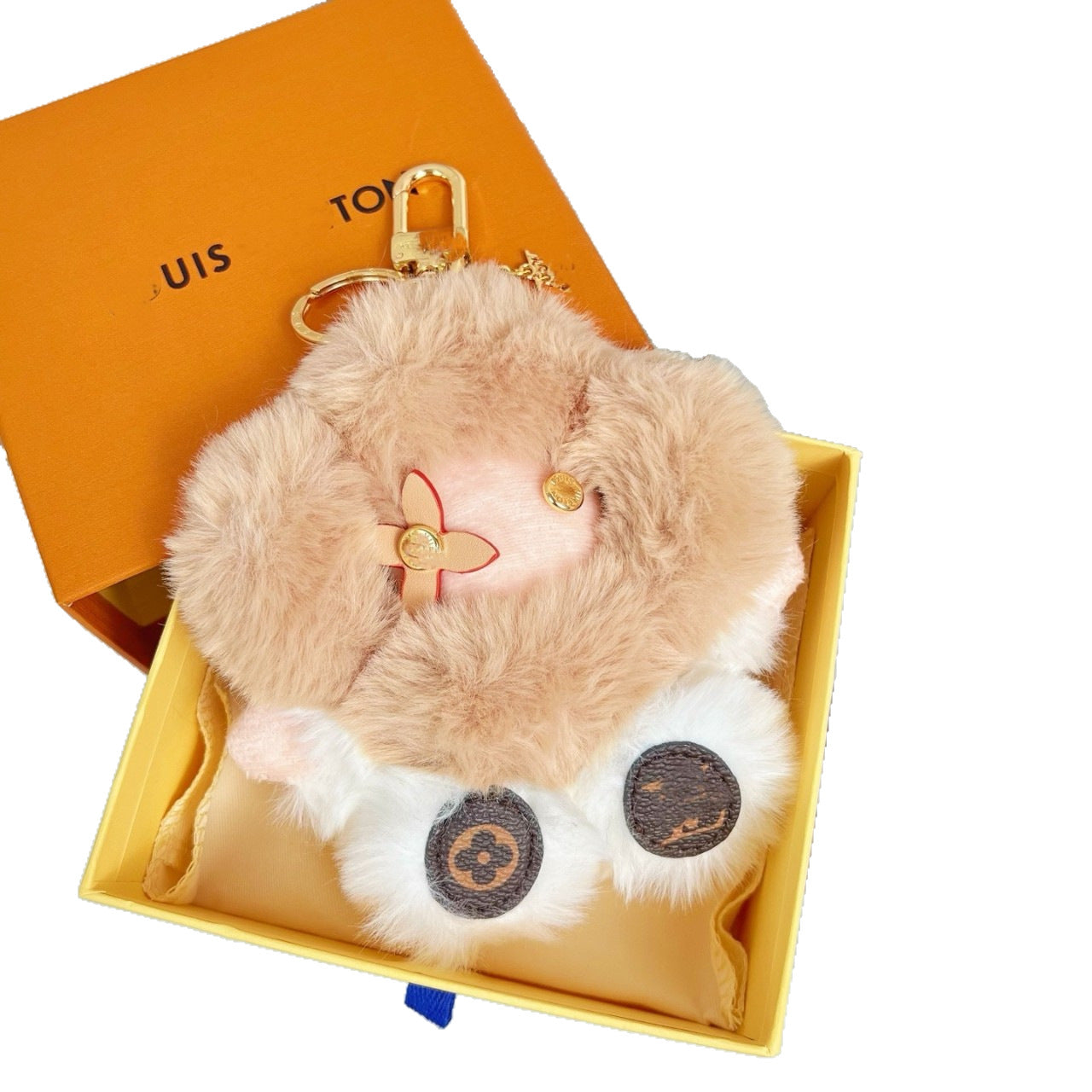 Fluffy Cute Sunflower Plush Keychain