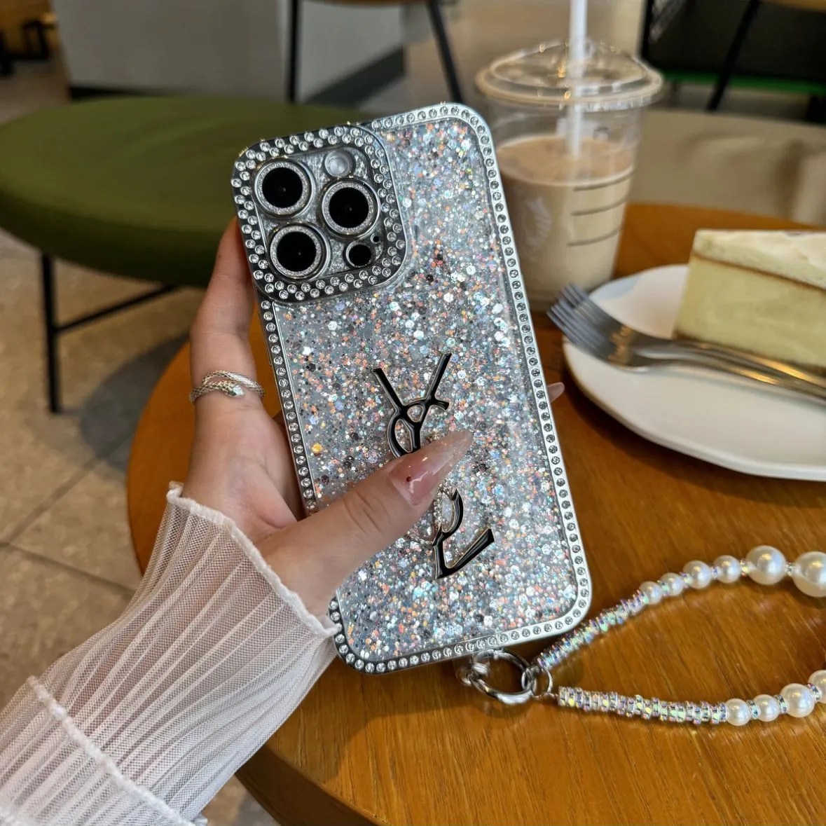 Luxury Glitter Holographic Y - S - Θήκη iPhone εμπνευσμένη από L – Έκδοση Diamond Shine