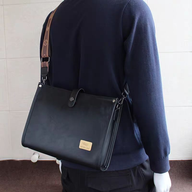 Ძვირადღირებული ტყავის ჯვარედინი ჩანთა