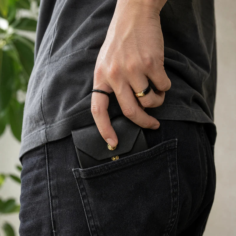 Handcrafted Leather Cash Wrap Wallet - Slim, Minimal, Essential