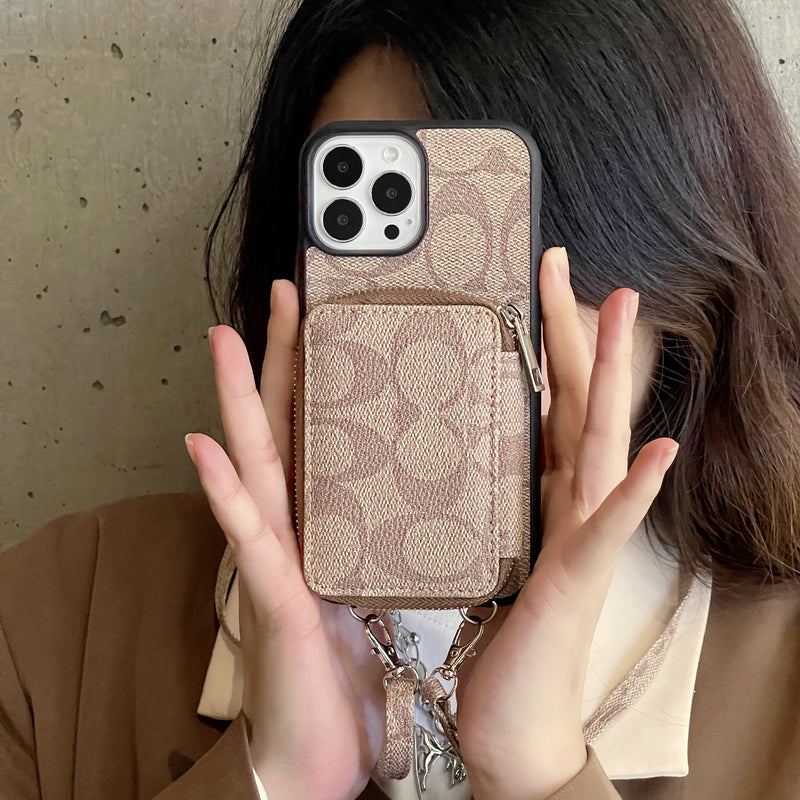 Cás iPhone Clasaiceach Le Sparán Caife-LQB241412