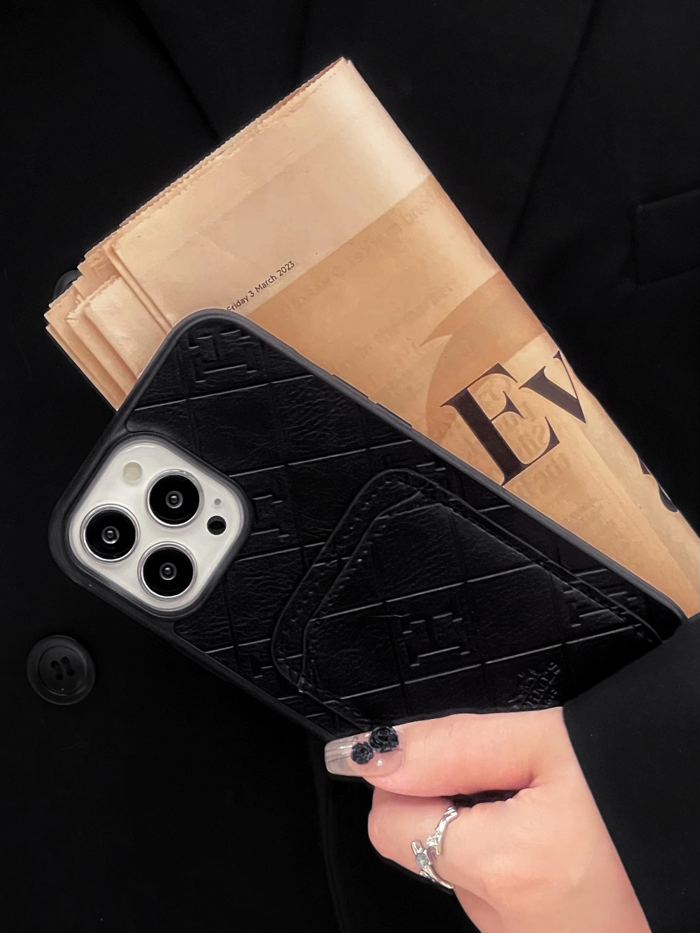 H kožni držač za kartice iPhone Case