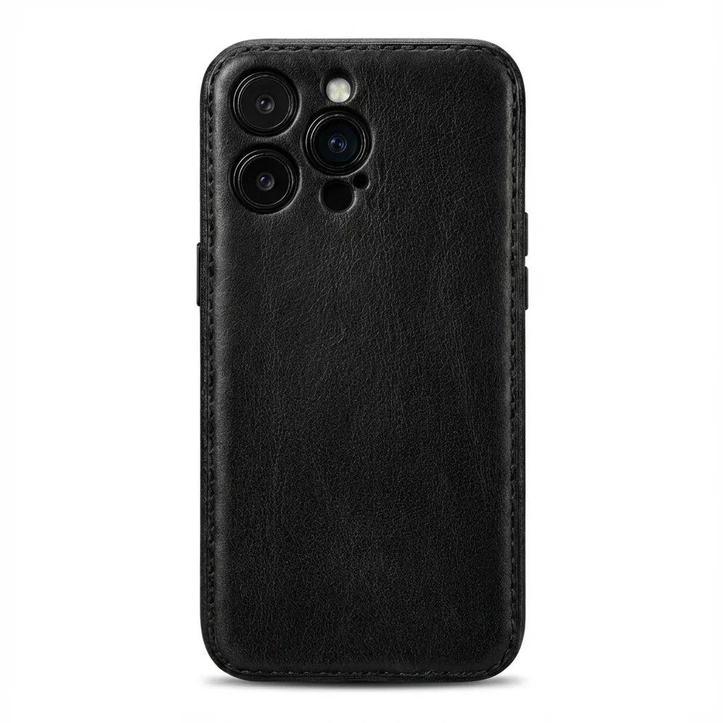 Handgefertigte iPhone-Hülle aus pflanzlich gegerbtem Leder – Vintage Patina Edition