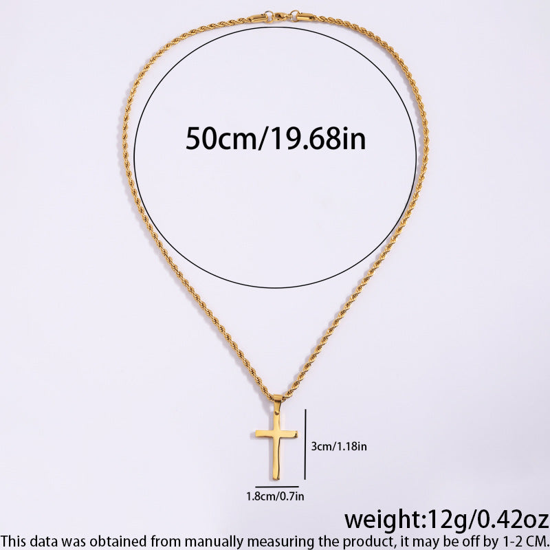 Minimal Gold Cross Necklace