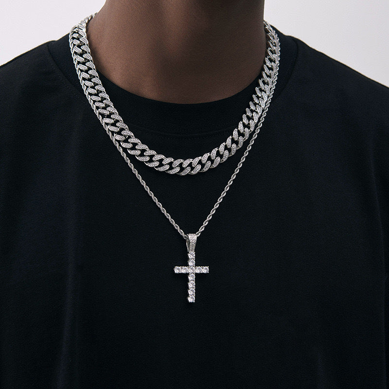 Iced Cross Necklace
