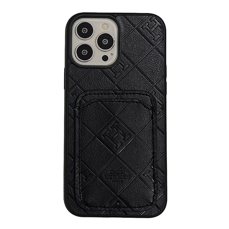 H kožni držač za kartice iPhone Case
