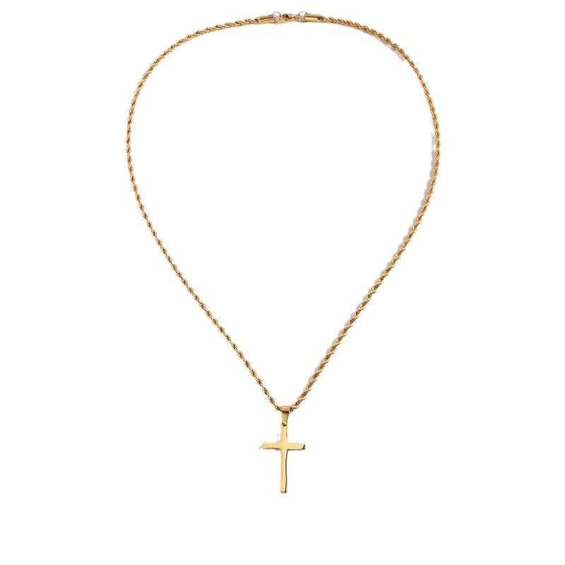 Minimal Gold Cross Necklace