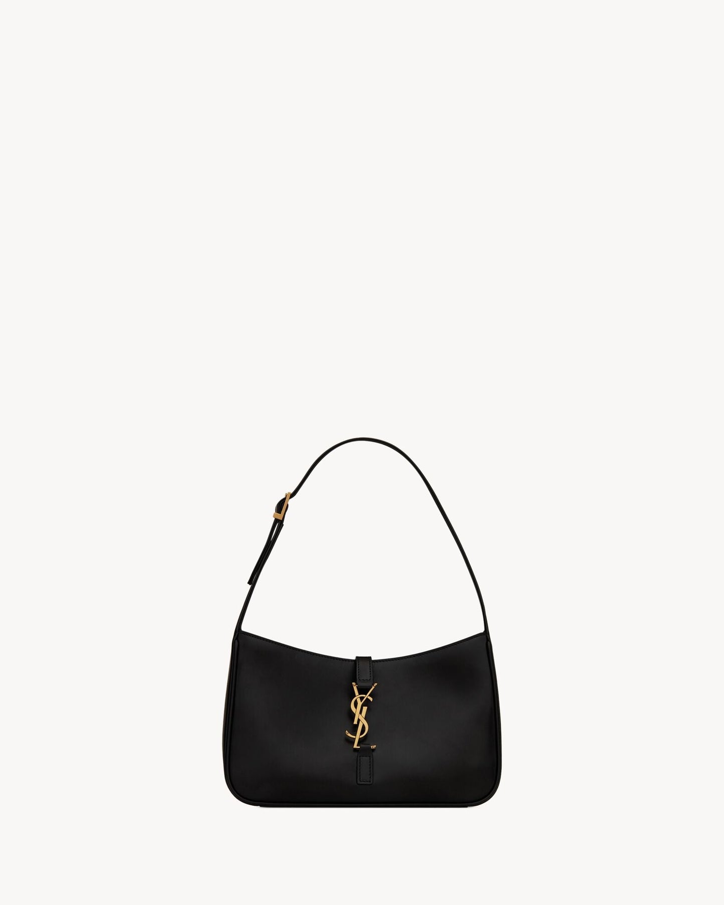 Saint Laurent Le 5 à 7 Lakovaná kůže Hobo – Burgundská elegance