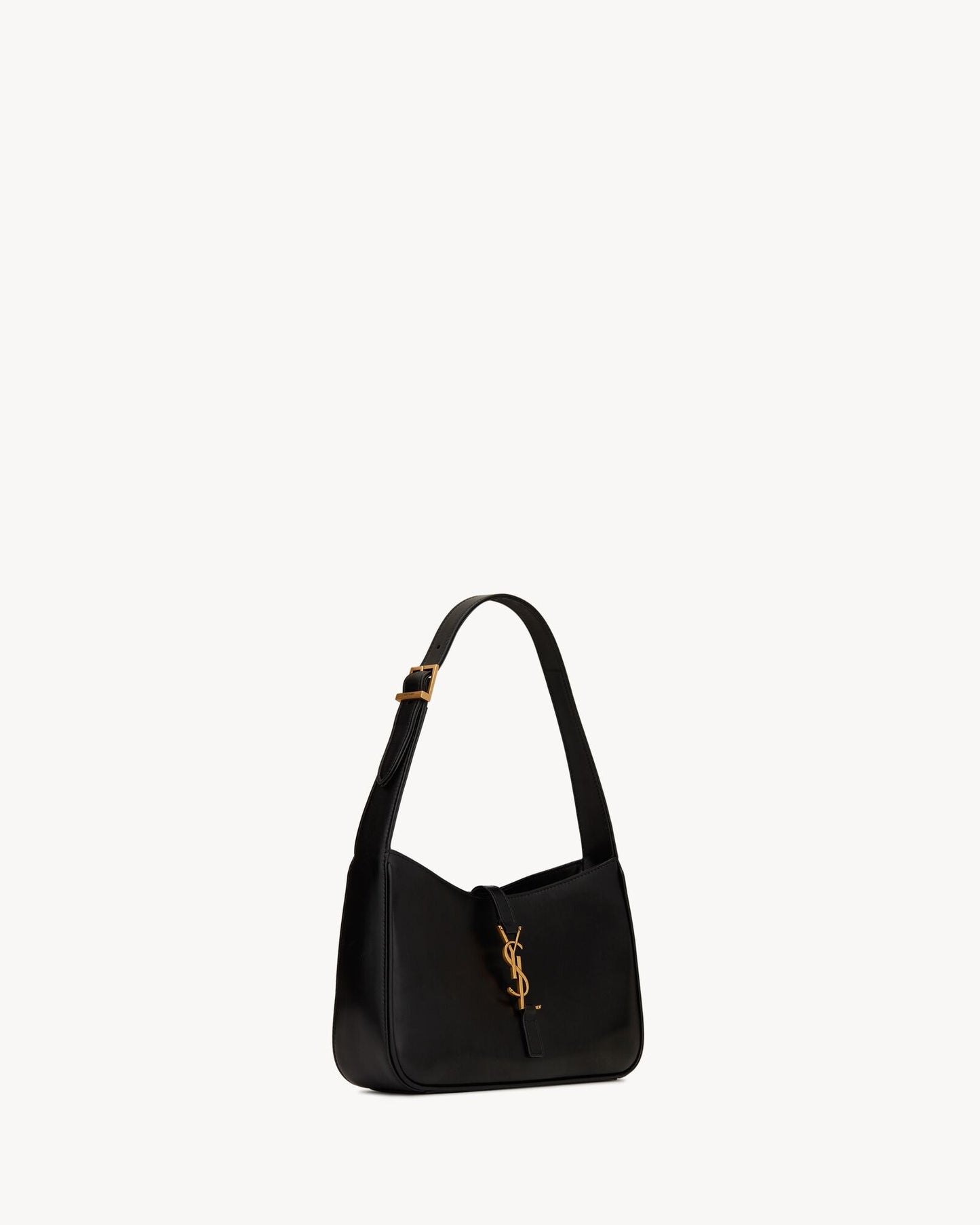 Saint Laurent Le 5 à 7 Lakovaná kůže Hobo – Burgundská elegance