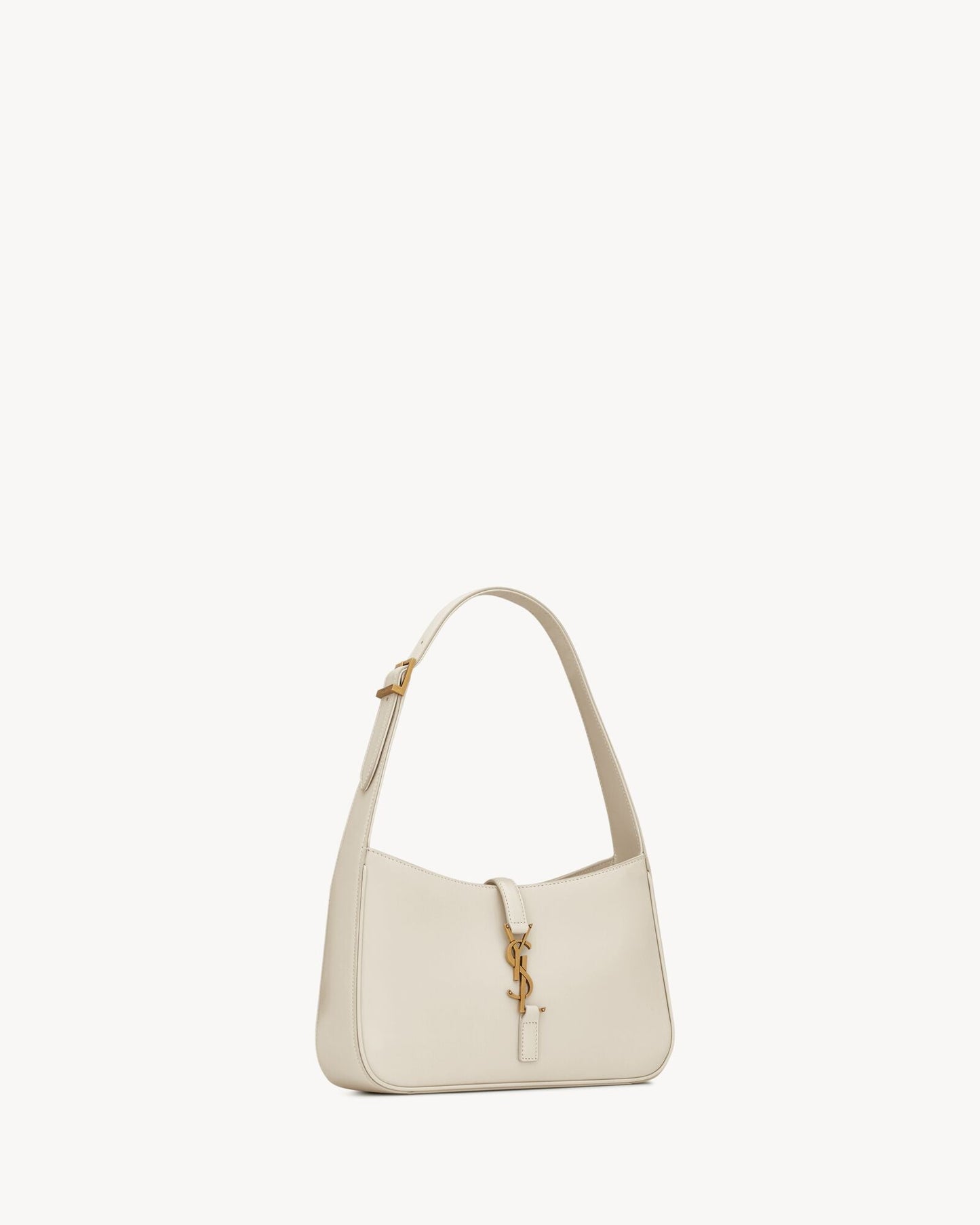 Saint Laurent Le 5 à 7 Lakovaná kůže Hobo – Burgundská elegance