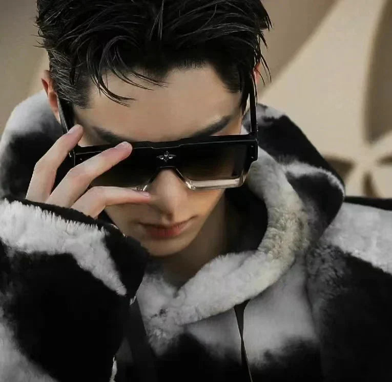 Heet gradiënt zwarte cycloon zonnebril