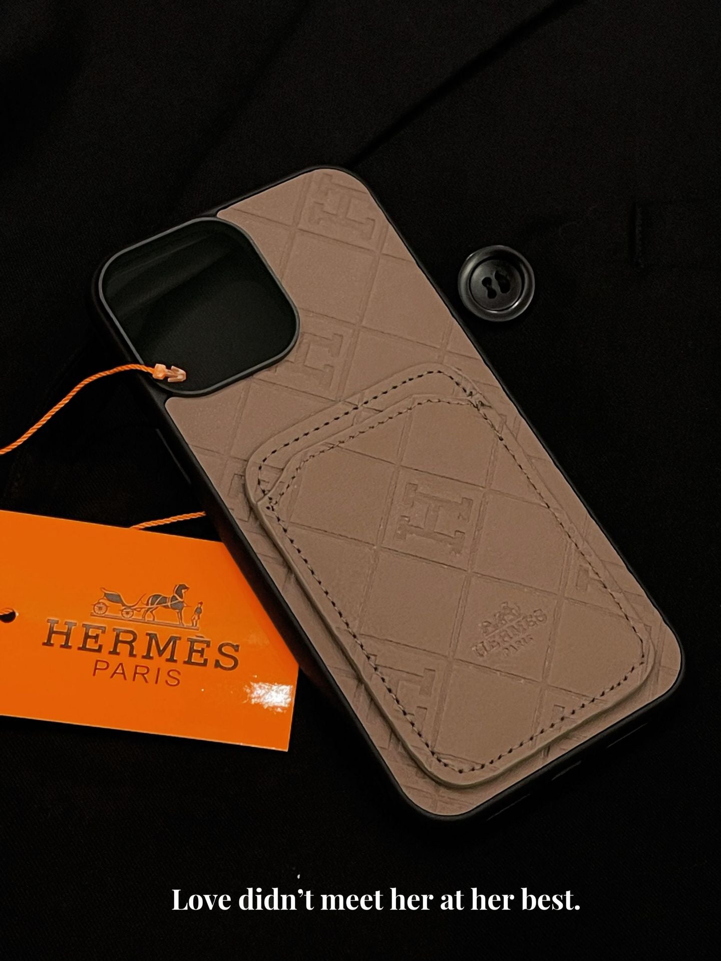 H kožni držač za kartice iPhone Case