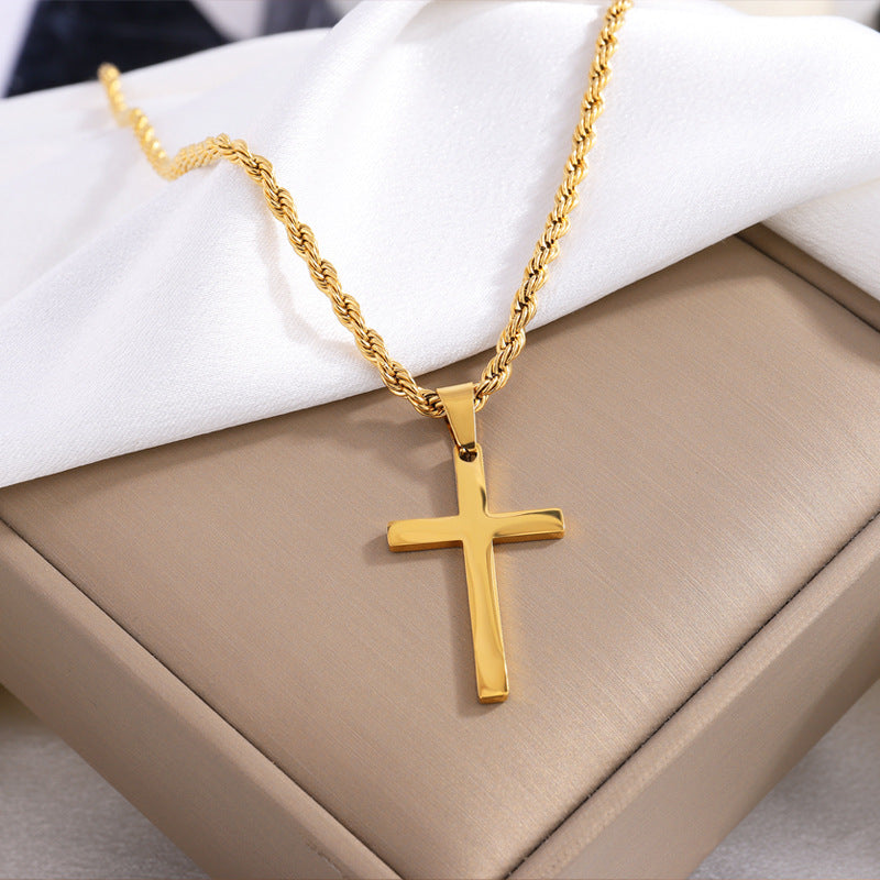 Minimal Gold Cross Necklace
