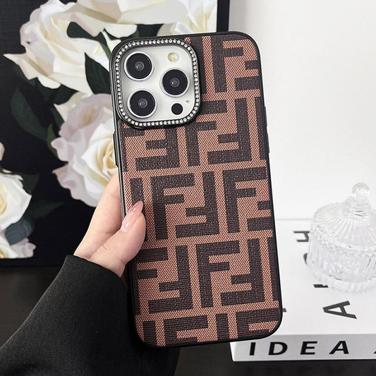 Funda para iPhone con borde Luxe Fabric Sparkle