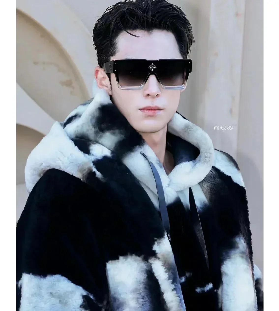 Heet gradiënt zwarte cycloon zonnebril