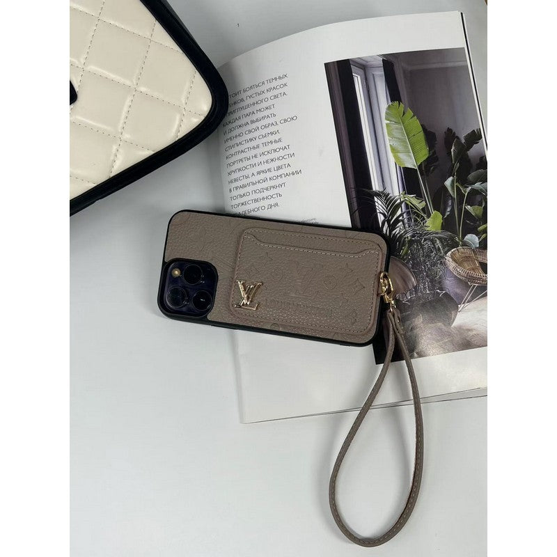 लक्ज़री चार रंग कार्ड बैग iPhone केस