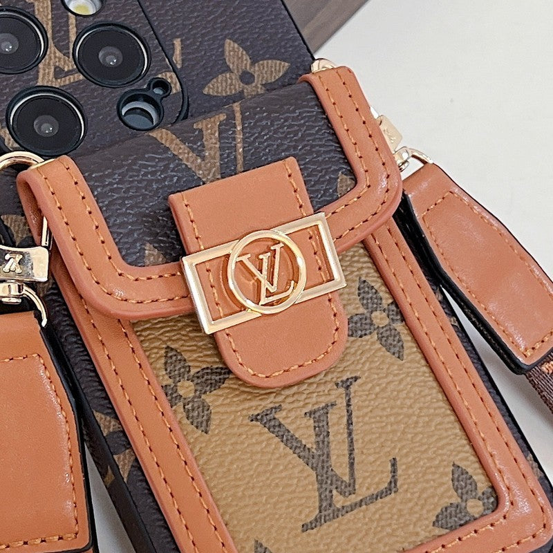 Ylellinen korttipidike Crossbody iPhone-kotelo