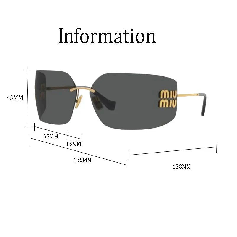 Occhiali da sole senza montatura alla moda