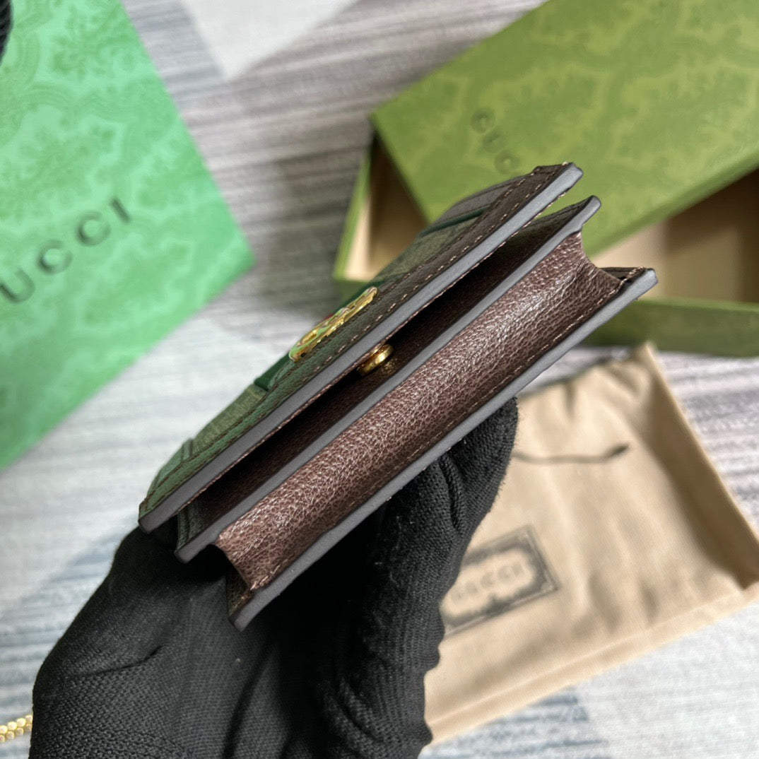 Peněženka Ophidia GG Card Case Supreme Canvas Beige For Women‎ 4,3 palce/11 cm 523155 96IWG 8745