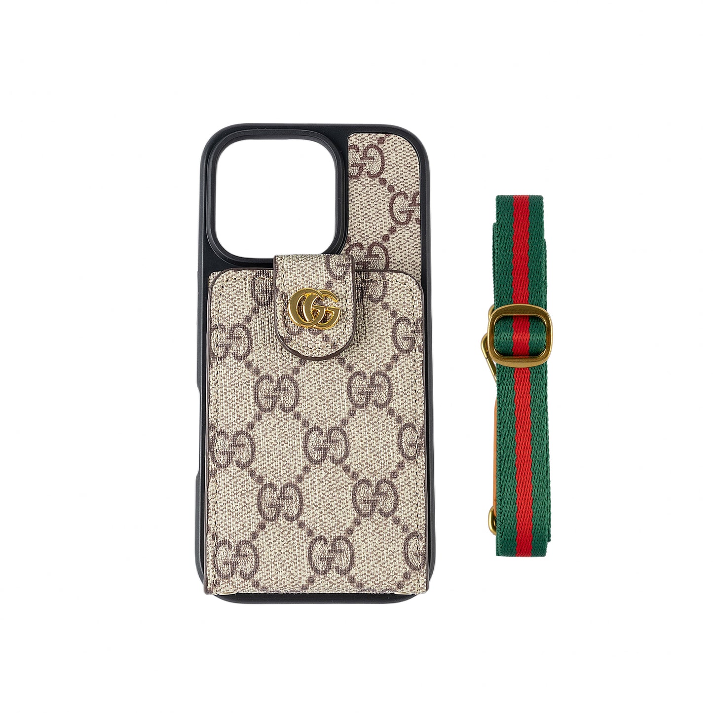 Luksus Crossbody iPhone-deksel med kortholder & stropp