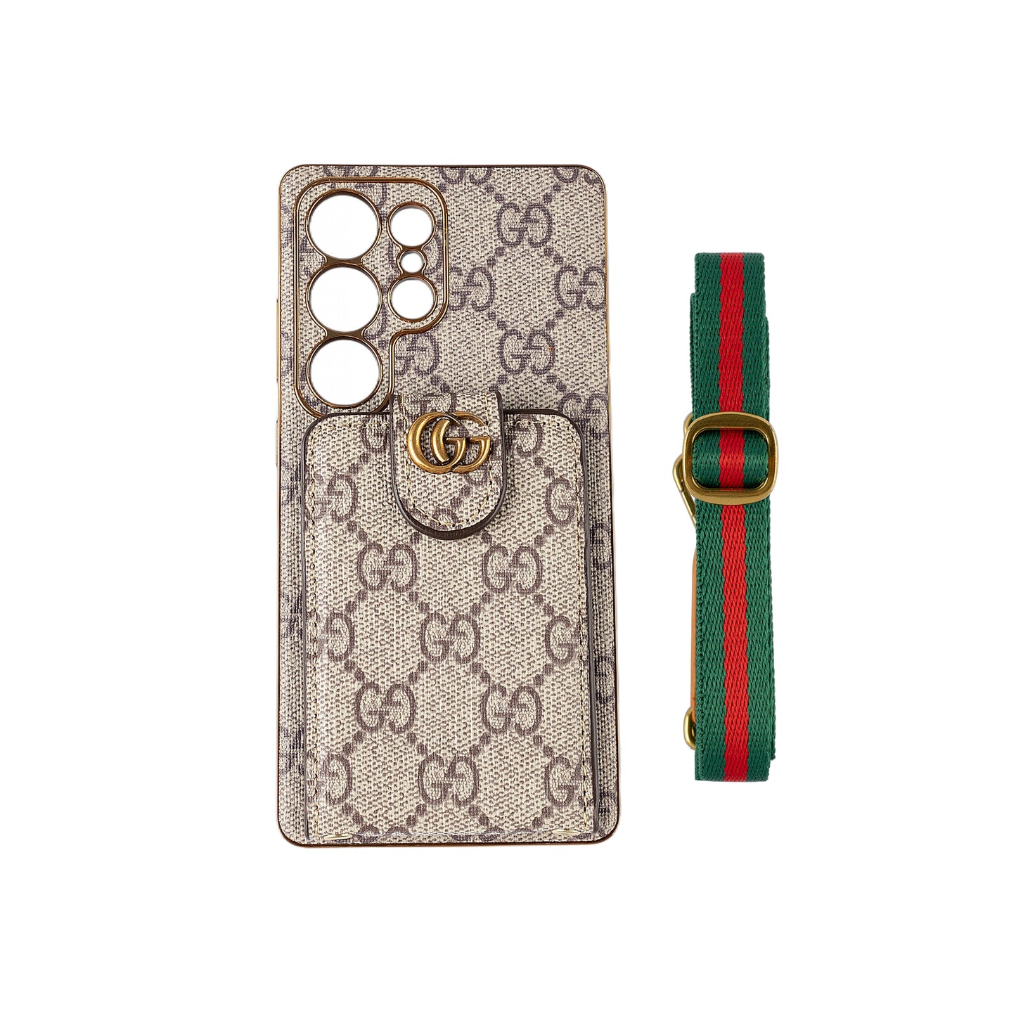 Premium-kuvioinen Crossbody-puhelinkotelo irrotettavalla hihnalla